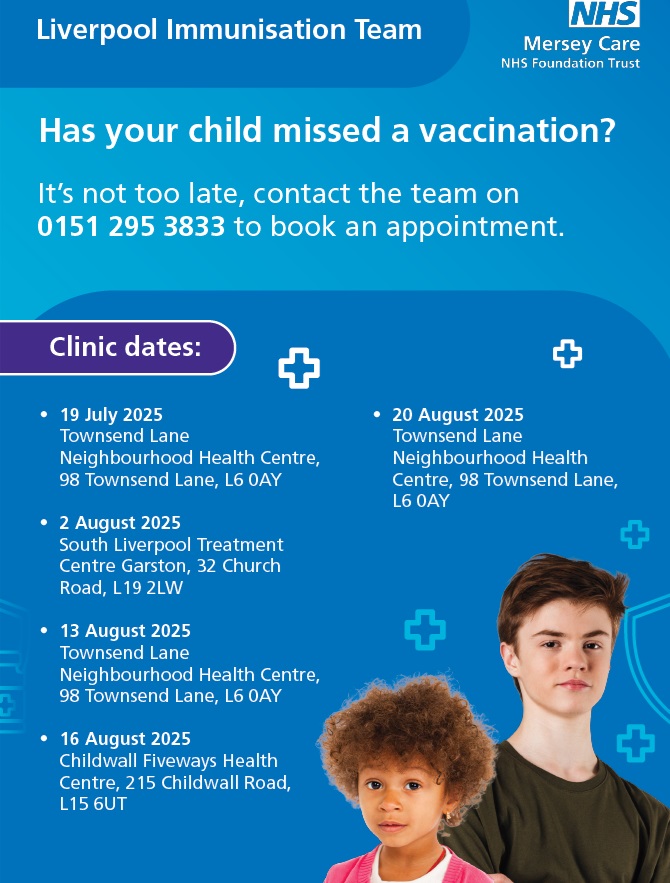 School Aged Vaccination Clinics Summer 2025